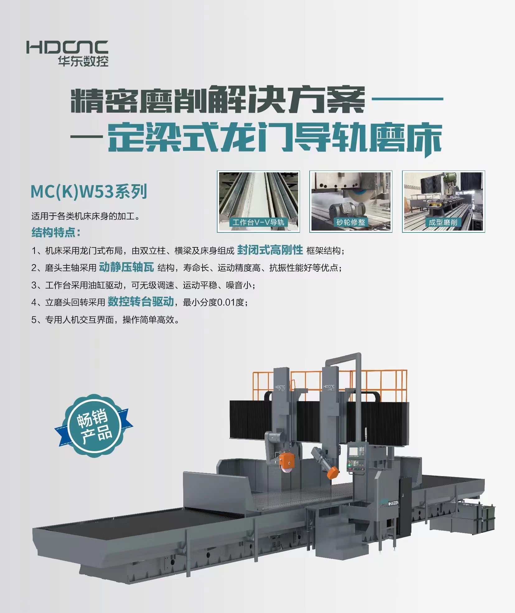 華東數(shù)控MC（K）W53系列 定粱式龍門導軌磨床